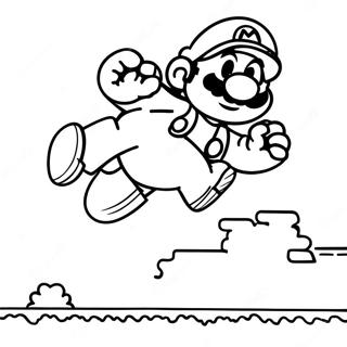 Pagina Para Colorir Do Mario 8 Bits Pulando Sobre O Goomba 5554-4440