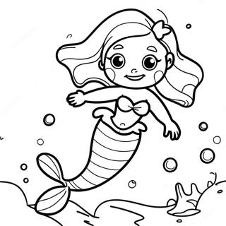 Pagina Para Colorir Ariel Com Pernas Nadando No Oceano 55551-46206