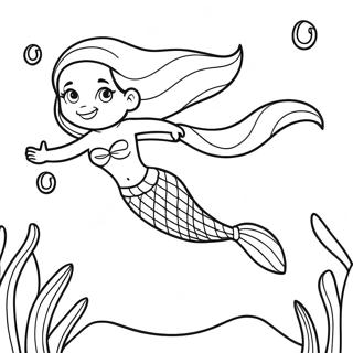 Pagina Para Colorir Ariel Com Pernas Nadando No Oceano 55551-46207