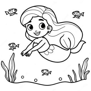 Pagina Para Colorir Ariel Com Pernas Nadando No Oceano 55551-46208