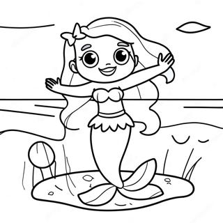 Pagina Para Colorir Ariel Com Pernas Dancando Na Praia 55552-46203