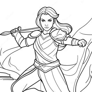 Aelin Galathynius Na Batalha Pagina Para Colorir 55582-46244