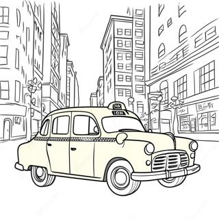 Pagina Para Colorir De Taxi Amarelo Vintage 55612-46259