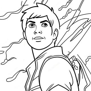 Pagina Para Colorir Do Percy Jackson Com Raio 5564-4445