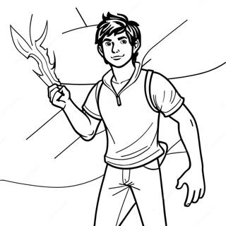 Pagina Para Colorir Do Percy Jackson Com Raio 5564-4446