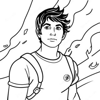 Pagina Para Colorir Do Percy Jackson Com Raio 5564-4448