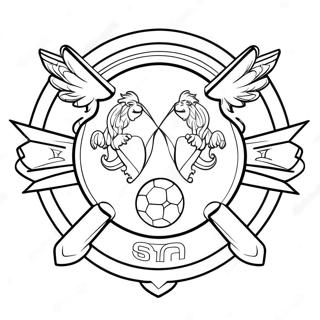 Pagina Para Colorir Do Emblema Colorido Da Equipe De Futebol 55662-46295