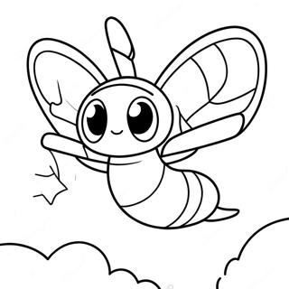 Pagina Para Colorir Beedrill Voando No Ceu 55732-46346