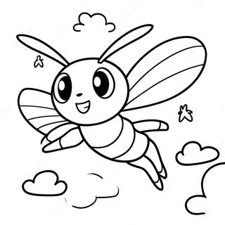 Pagina Para Colorir Beedrill Voando No Ceu 55732-46347