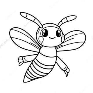 Pagina Para Colorir Beedrill Voando No Ceu 55732-46348