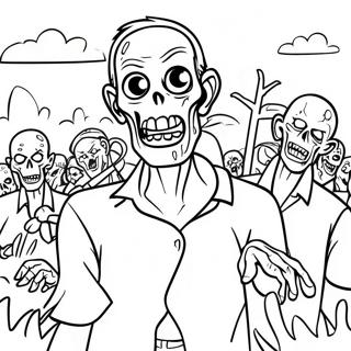 Pagina Para Colorir Cena De Zumbi Assustador 55772-46382