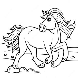 Pagina Para Colorir Clydesdale Majestoso Galopando 55782-46393