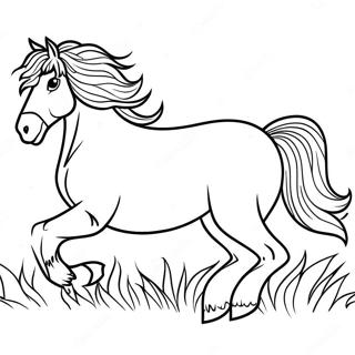 Pagina Para Colorir Clydesdale Majestoso Galopando 55782-46394