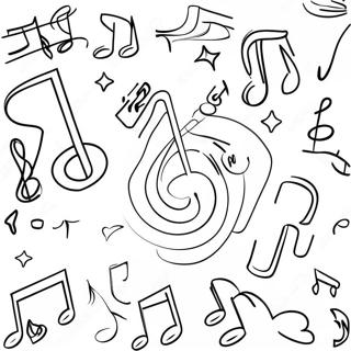 Pagina Para Colorir De Notas Musicais Coloridas 55872-46464