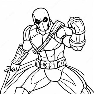 Pagina Para Colorir Da Pose Epica De Acao Do Deathstroke 55962-46533