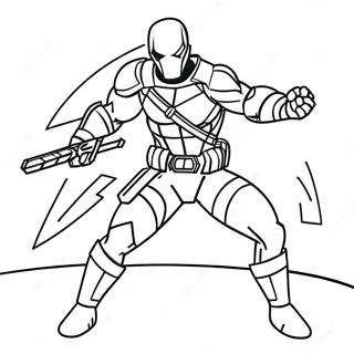 Pagina Para Colorir Da Pose Epica De Acao Do Deathstroke 55962-46535