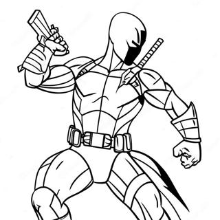 Pagina Para Colorir Da Pose Epica De Acao Do Deathstroke 55962-46536