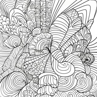 Pagina Para Colorir De Padroes Geometricos De Op Art 56001-46565