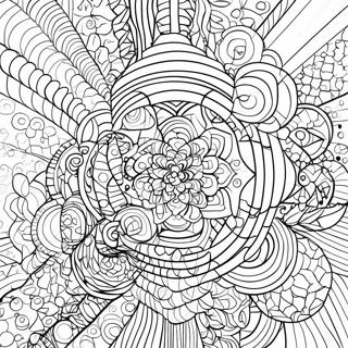 Pagina Para Colorir De Padroes Geometricos De Op Art 56001-46566