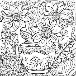 Pagina Para Colorir Do Design Floral Da Ceramica Talavera 56021-46574