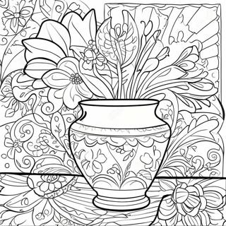 Pagina Para Colorir Do Design Floral Da Ceramica Talavera 56021-46575