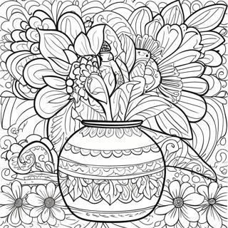 Pagina Para Colorir Do Design Floral Da Ceramica Talavera 56021-46576