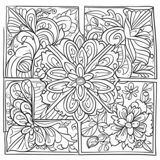 Pagina Para Colorir Do Padrao Colorido De Azulejos Talavera 56022-46578