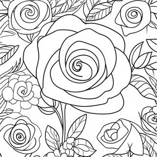 Pagina Para Colorir De Bouquet De Rosas Elegantes 56042-46606