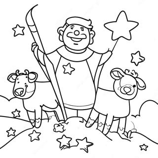 Pagina Para Colorir De Pastores Alegres Com Estrelas 56062-46612