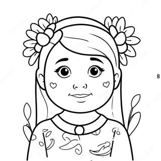 Pagina Para Colorir De Isabella Fofa Com Flores 56072-46623