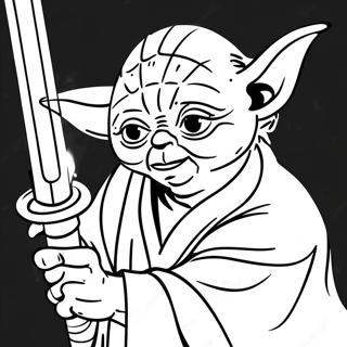 Pagina Para Colorir Do Yoda Com Sabre De Luz 56142-46674