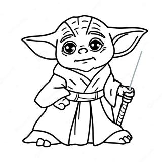 Pagina Para Colorir Do Yoda Com Sabre De Luz 56142-46675