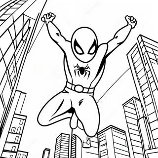 Pagina Para Colorir Do Aranha Escarlate Balancando Pela Cidade 56162-46686