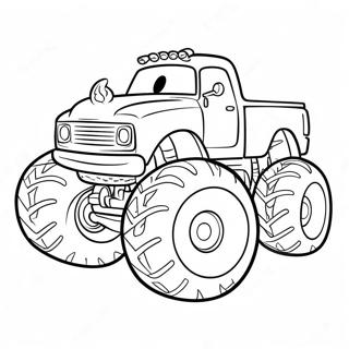 Pagina Para Colorir Do Monstro Truck De Natal Festivo 56172-46698