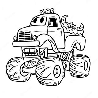 Pagina Para Colorir Do Monstro Truck De Natal Festivo 56172-46699