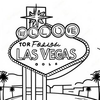 Pagina Para Colorir Das Luzes Neon Brilhantes De Las Vegas 56242-46774