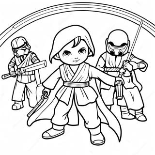 Jovens Jedi Aventuras Páginas Para Colorir