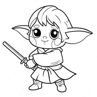 Pagina Para Colorir De Jovem Jedi Fofo Em Acao 56352-46851