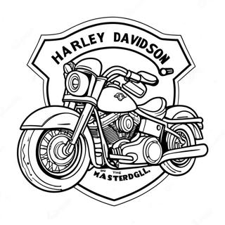 Pagina Para Colorir Do Logo Da Harley Davidson 56361-46862