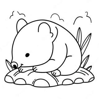 Pagina Para Colorir De Wombat Fofo Dormindo 56382-46866