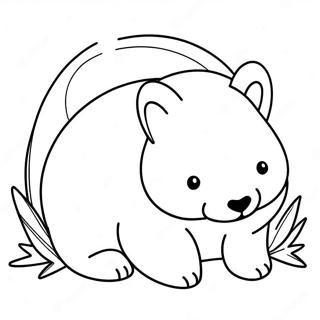 Pagina Para Colorir De Wombat Fofo Dormindo 56382-46867