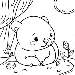 Pagina Para Colorir De Wombat Fofo Dormindo 56382-46868