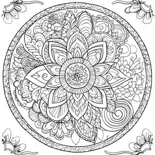 Pagina Para Colorir De Mandala De Flores Intricadas 56512-46971