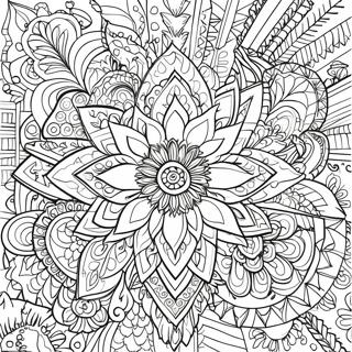 Pagina Para Colorir De Mandala De Flores Intricadas 56512-46972