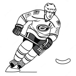 Pagina Para Colorir Do Jogador Dos Carolina Hurricanes Patinando 56542-46998