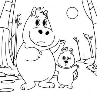 Pagina Para Colorir Aventura Da Familia Moomin 56622-47064