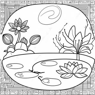 Pagina Para Colorir Jardim Zen Com Flores De Lotus 56672-47097