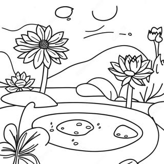 Pagina Para Colorir Jardim Zen Com Flores De Lotus 56672-47098