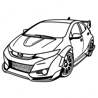 Pagina Para Colorir Honda Civic Type R Esportivo 56702-47132