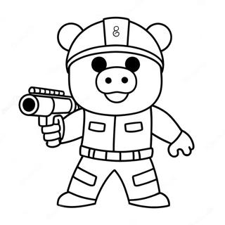 Pagina Para Colorir Do Fofo Porquinho Soldado Do Roblox Em Acao 56722-47143